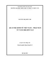 Quan hệ kinh tế việt nam   nhật bản từ năm 2006 đến nay 