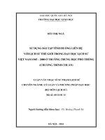 Sử dụng bài tập tình huống liên hệ với lịch sử thế giới trong dạy học lịch sử việt nam 1945 2000 ở trường trung học phổ thông (chương trình chuẩn) 