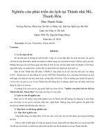 Nghiên cứu phát triển du lịch tại thành nhà hồ, thanh hóa 