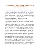 Kinh nghiệm học tiếng anh của 27 người giỏi nhất