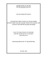 Giải pháp huy động nguồn lực doanh nghiệp để phát triển giáo dục đại học trong nền giáo dục mở (áp dụng cho trường đại học hòa bình) 