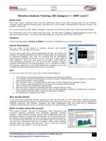Vibration analysis ISO cat i ASNT level i