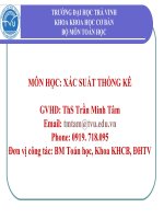 Bài giảng xác suất thống kê chương 1   ths  trần thị minh tâm 