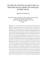 Tìm hiểu nhu cầu hỗ trợ của người chăm sóc bệnh nhân ung thư (nghiên cứu trường hợp tại bệnh viện k) 