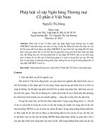 Pháp luật về sáp ngân hàng thương mại cổ phần ở việt nam 