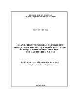 Quản lí hoạt động giáo dục đạo đức cho học sinh THCS huyện nghĩa hưng tỉnh nam định theo hướng phối hợp với các tổ chức xã hội (LV01931)