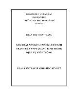 Giải pháp nâng cao năng lực cạnh tranh của VNPT quảng bình trong dịch vụ viễn thông 