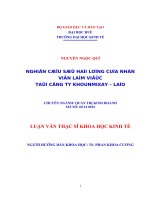 NGHIÊN cứu sự hài LÒNG của NHÂN VIÊN làm VIỆC tại CÔNG TY KHOUNMIXAY – lào 