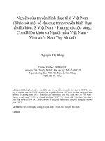 Nghiên cứu truyền hình thực tế ở Việt Nam (Khảo sát một số chương trình truyền hình thực tế tiêu biểu