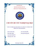 NÂNG CAO HIỆU QUẢ bán HÀNG của CÔNG TY cổ PHẦN VIỄN THÔNG FPT CHI NHÁNH HUẾ 