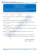 Bài tập dạng đại số của số phức thầy nguyễn bá tuấn 