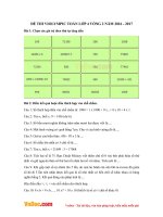 Đề thi Violympic Toán lớp 4 vòng 2 năm 2016 -2017