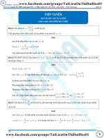 Bài tập tiếp tuyến của đồ thị hàm số có đáp án thầy nguyễn bá tuấn 