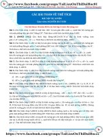 Các bài toán về thể tích thầy nguyễn bá tuấn 