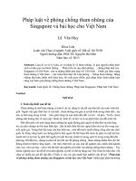Pháp luật về phòng chống tham nhũng của singapore và bài học cho việt nam 