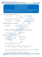 Bài tập nguyễn hàm tích phân cơ sở có đáp án thầy nguyễn bá tuấn 