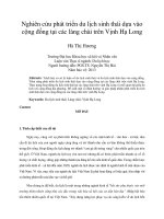 Nghiên cứu phát triển du lịch sinh thái dựa vào cộng đồng tại các làng chài trên vịnh hạ long 