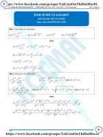 Bài tập hàm số mũ và logarit có đáp án 