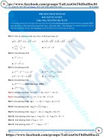 Phương pháp hàm số giải phương trình mũ logarit thầy nguyễn bá tuấn 