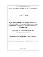 Đánh giá tính dễ bị tổn thương và đề xuất giải pháp tăng cường khả năng chống chịu với biến đổi khí hậu của thành phố lào cai, tỉnh lào cai 