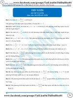Bài tập về tiếp tuyến hàm số thầy nguyễn bá tuấn 