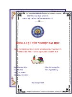 PHÂN TÍCH HIỆU QUẢ sản XUẤT KINH DOANH của CÔNG TY cổ PHẦN bê TÔNG và xây DỰNG THỪA THIÊN HUẾ 