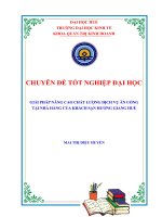 Giải pháp nâng cao chất lượng dịch vụ ăn uống tại nhà hàng của khách sạn hương giang huế 