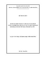 Đánh giá hiện trạng và đề xuất giải pháp nâng cao hiệu quả quản lý, xử lý chất thải rắn sinh hoạt huyện mỹ hào, tỉnh hưng yên 