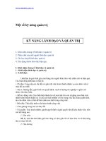 Kỹ năng lãnh đạo và quản lý