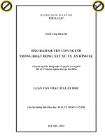 Bảo đảm quyền con người trong hoạt động xét xử vụ án hình sự 