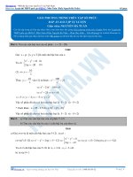 Bài tập giải phương trình trên tập số phức có dáp án thầy nguyễn bá tuấn 