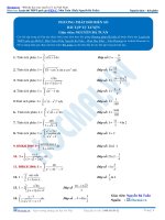 Bài tập phương pháp đổi biến số thầy nguyễn bá tuấn 