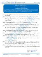 Bài tập phương trình mặt cầu thầy nguyễn bá tuấn 