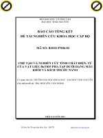 Chế tạo và nghiên cứu tính chất điện, từ của vật liệu batio3 pha tạp dưới dạng mẫu khối và kích thước nano 