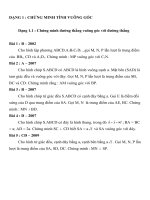 Quan hệ vuông góc trong đề thi đại học