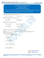 Bài tập nguyên hàm tích phân cơ sở 