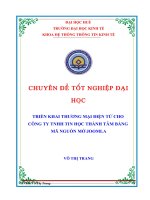 Triển khai thương mại điện tử cho công ty TNHH tin học thành tâm bằng mã nguồn mở joomla 