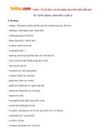 Từ vựng Tiếng Anh lớp 12 Unit 5: Higher Education