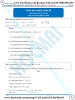 Bài tập tính đơn điệu của hàm số có đáp án thầy nguyễn bá tuấn 