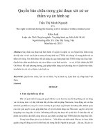 Quyền bào chữa trong giai đoạn xét xử sơ thẩm vụ án hình sự 