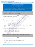 Bài tập dạng đại số của số phức có đáp án thầy nguyễn bá tuấn 