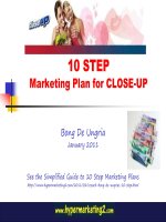 10 step marketing plan for Close up