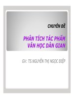 PHÂN TÍCH TÁC PHẨM VĂN HỌC DÂN GIAN