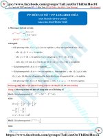 Bài tập phương pháp đổi cơ số và logarit hóa có đáp án thầy nguyễn bá tuấn 