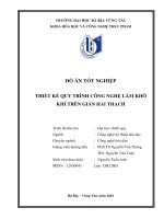 THIẾT KẾ QUY TRÌNH CÔNG NGHỆ LÀM KHÔ KHÍ TRÊN GIÀN HẢI THẠCH