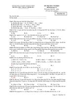Đề thi KS chất lượng đầu năm học 2017 môn hóa Lớp 11
