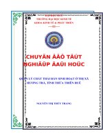 Quản lý chất thải rắn sinh hoạt ở thị xã hương trà, tỉnh thừa thiên huế 