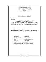Nghiên cứu một số yếu tố ảnh hưởng đến giá đất ở trên địa bàn thành phố Lạng Sơn giai đoạn 2012  2013