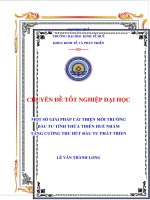 Một số giải pháp cải thiện môi trường đầu tư tỉnh thừa thiên huế nhằm thu hút đầu tư phát triển 