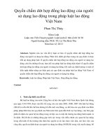 Quyền chấm dứt hợp đồng lao động của người sử dụng lao động trong pháp luật lao động việt nam 